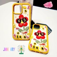Case Ốp điện thoại iPhone SU DẺO Hoa đồng tiền icon nổi iPhone 11/12/13/14/Plus/Pro/Promax - TẾT