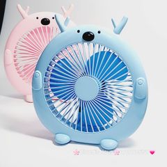 Mini Fan - Quạt Để Bàn Hình Tuần Lộc Có Sừng ( loại to)