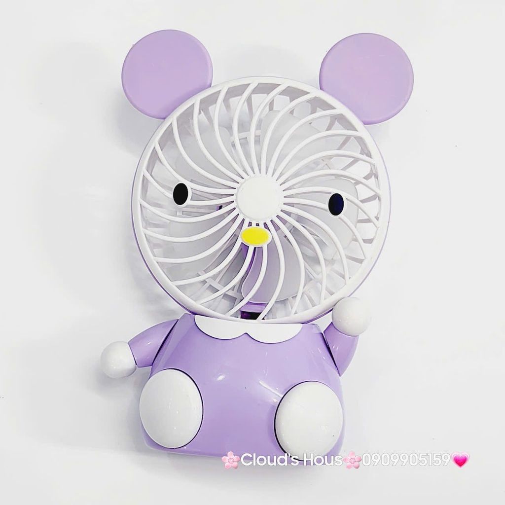 Mini Fan - Quạt Cầm Tay - Để Bàn Voi Mặc Yếm