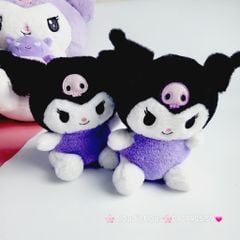 Gấu Bông Kuromi Em Bé Mặc Yếm tím