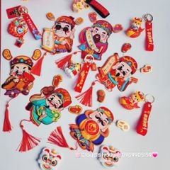Ông Thần Tài Trang Trí Ngày TẾT (Hít tủ lạnh, treo mai, treo đào,..)