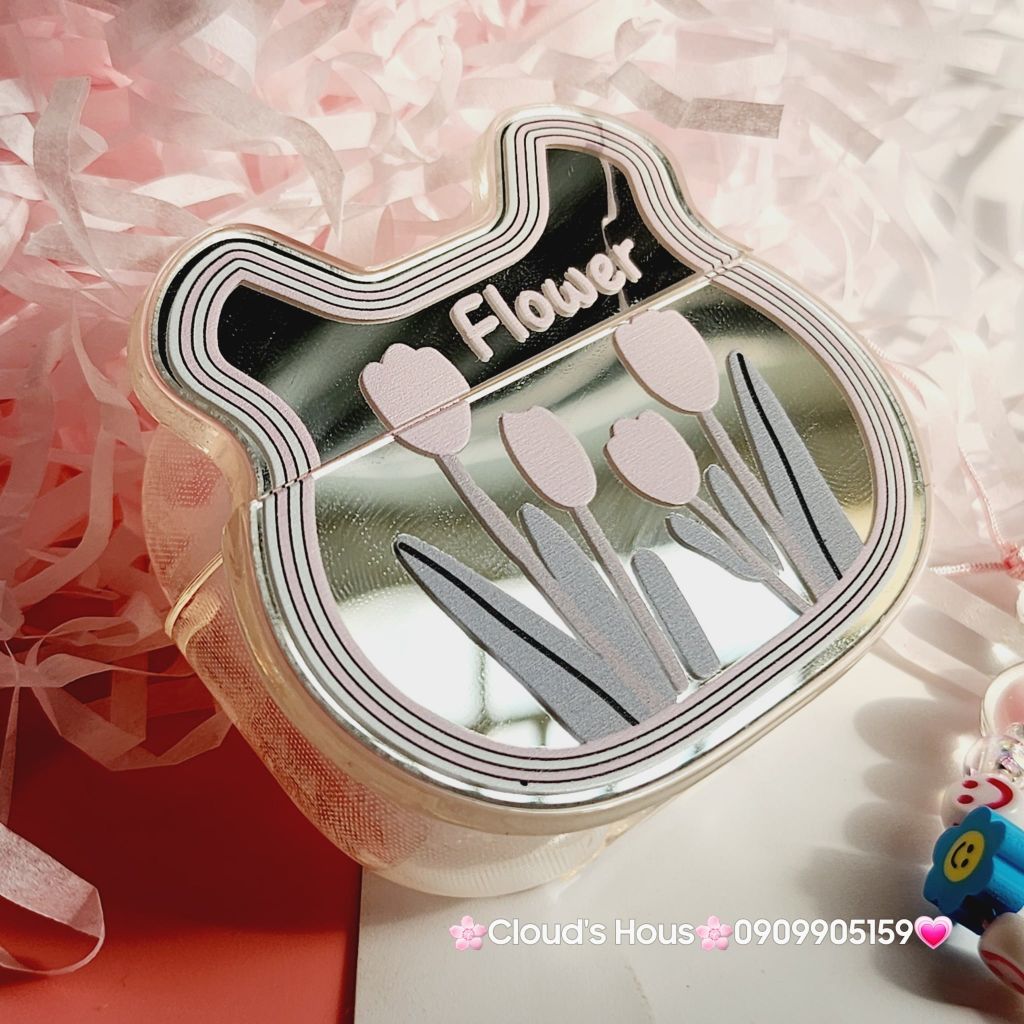 Cover Case Vỏ bảo vệ Airpod Hoa Tulip tráng gương có vòng Airpod 1/2/3/Pro/Pro2