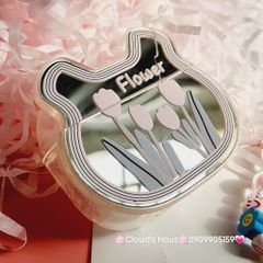 Cover Case Vỏ bảo vệ Airpod Hoa Tulip tráng gương có vòng Airpod 1/2/3/Pro/Pro2