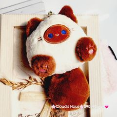 Móc Khóa Gấu Bông Mèo Bông Dễ Thương Squeaker Có Tiếng