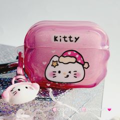 Cover Case Vỏ bảo vệ Airpod Mèo Kitty phao gợn sóng phao gợn sóng Airpod 1/2/3/Pro/Pro2