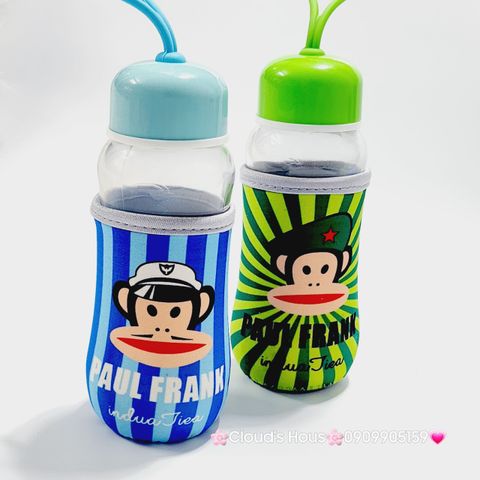 Bình Nước Thủy tinh Doraemon và Khỉ