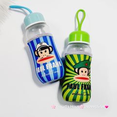 Bình Nước Thủy tinh Doraemon và Khỉ