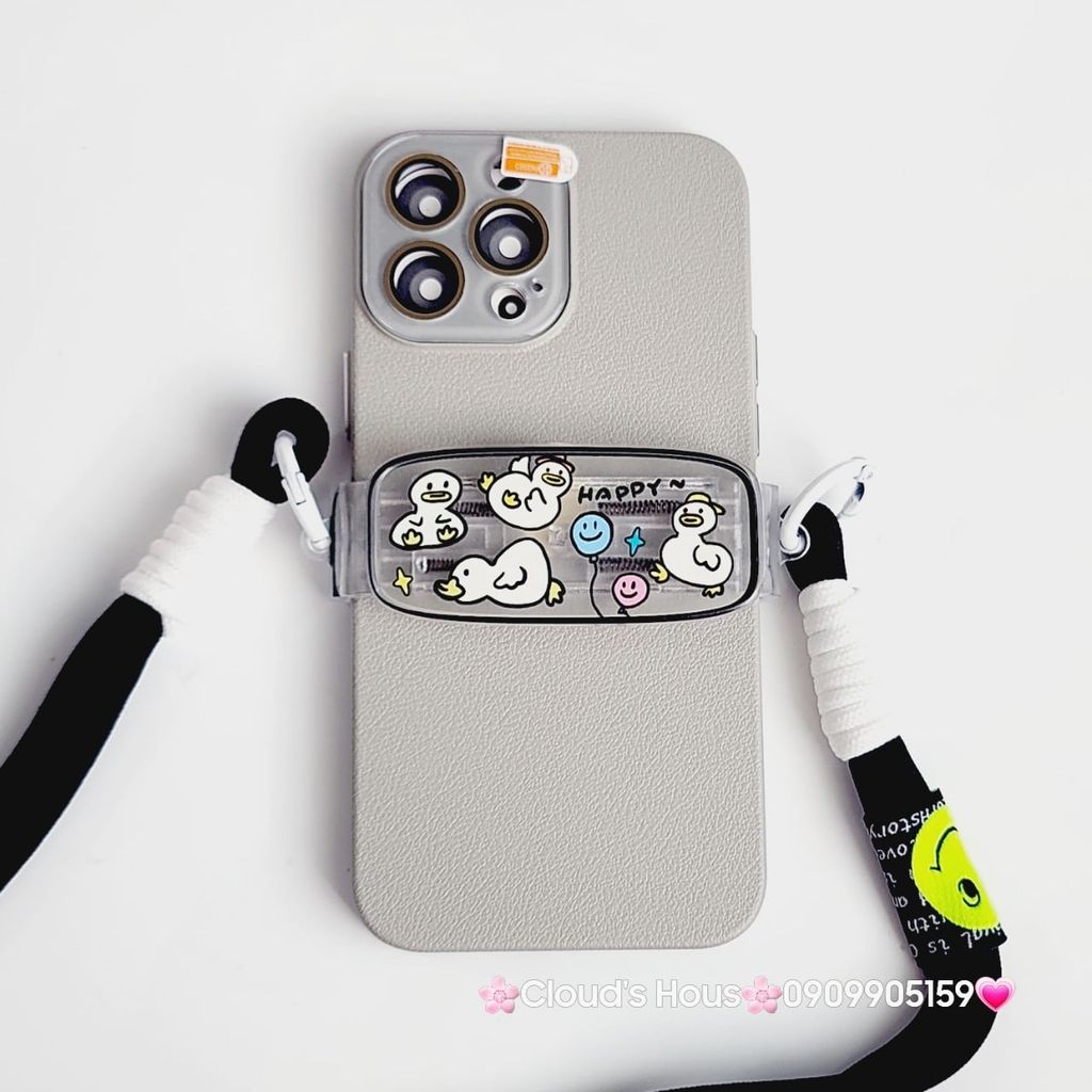 Dây Dù ĐEO chéo kèm thanh KẸP giữ điện thoại hoạt hình kute