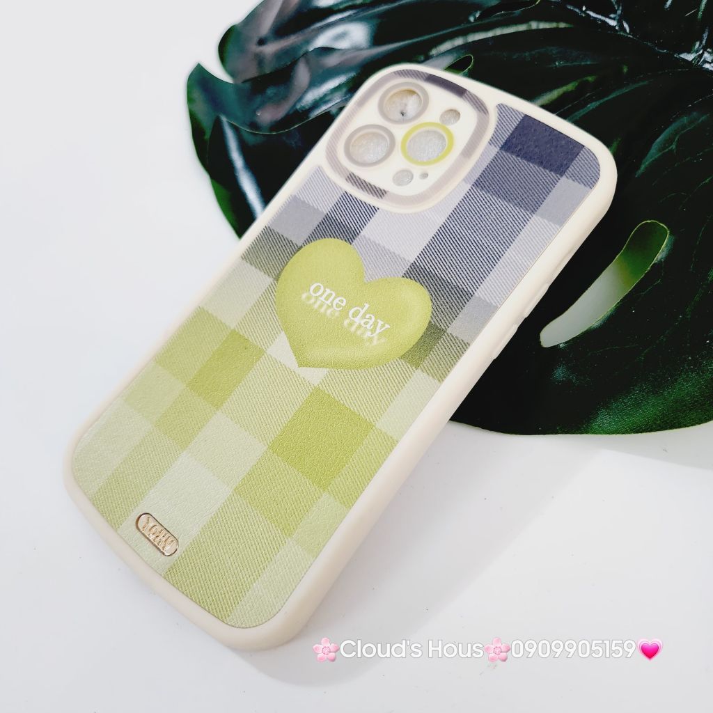 Case ốp điện thoại iPhone Nhám da Chống shock Tim one day Toxy form tròn iPhone 11/12/13/Pro/Promax