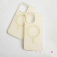 Case Ốp điện thoại iPhone Trong Nhám Magsafe Vàng Pastel Zoozoo Case iPhone 12/13/14/15/Pro/Promax