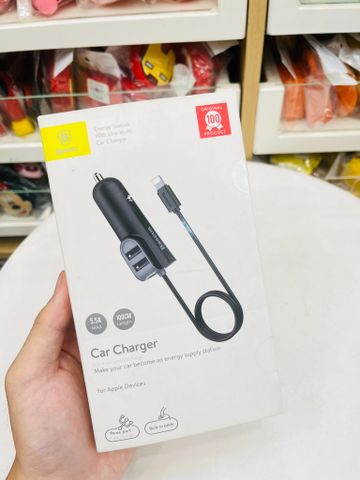 ÔTÔ-CÓC/ TẨU SẠC XE HƠI chính hãng BASEUS CCNL-01 (2 USB-A + 1 LIGHTNING)