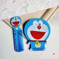 Combo Gương và lược hình DOREMON dễ thương cute Nhỏ Gọn Bỏ túi