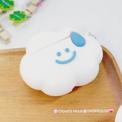 Cover Case Vỏ bảo vệ Airpod Su Dẻo Đám Mây Trắng Kèm Charm Airpod 1/2/3/Pro/Pro2