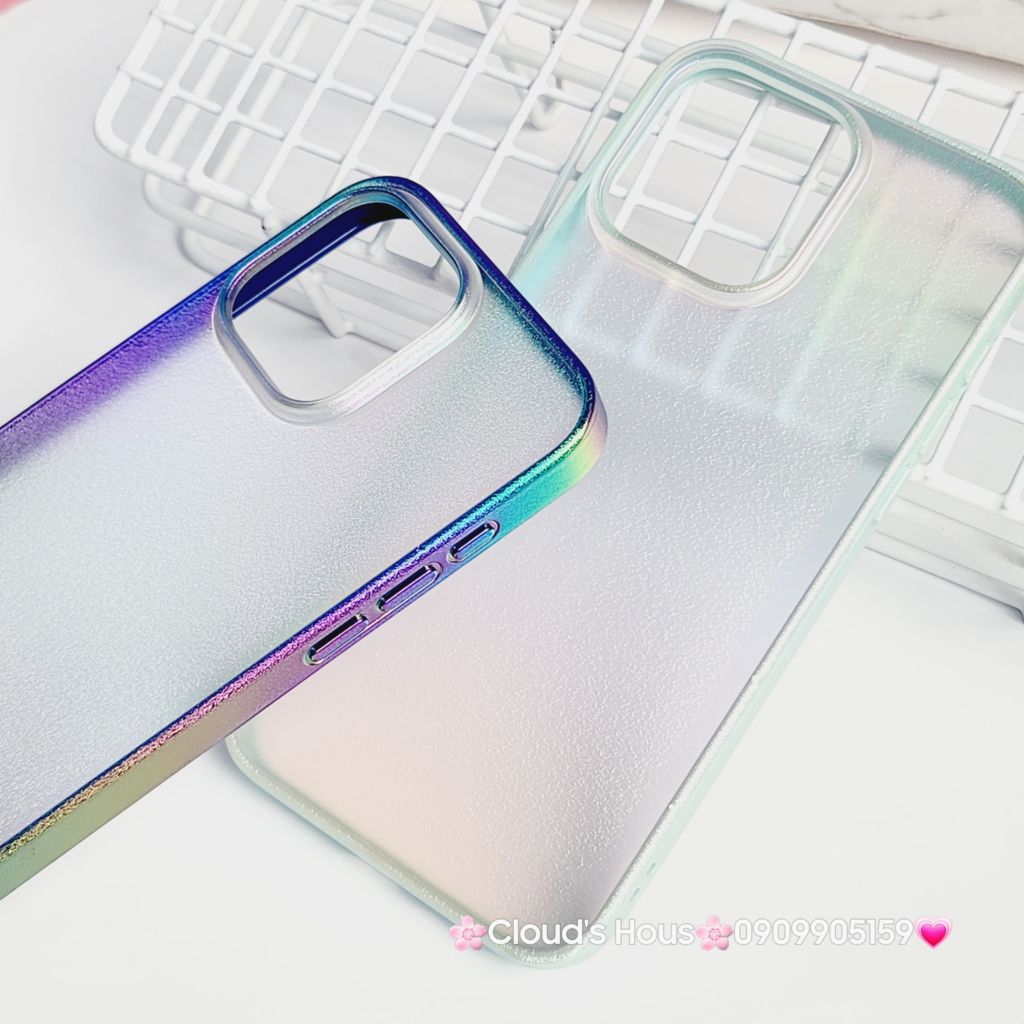 Case Ốp điện thoại iPhone X&M Trong viền hologram bóng iPhone 14Promax/ 15Promax (5 mẫu)