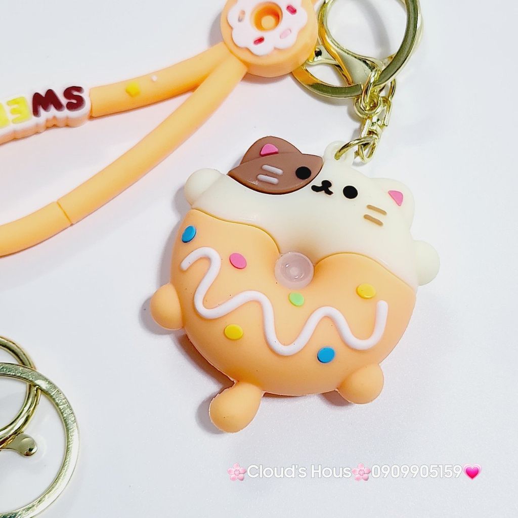 Móc Khóa Con Vật Bánh Donut
