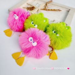 Móc Khóa Cục Bông Monster Tức Giận Chân Vịt