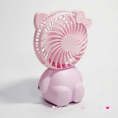 Mini Fan - Quạt Cầm Tay - Để Bàn Hello Kitty Ngồi (nhiều màu)