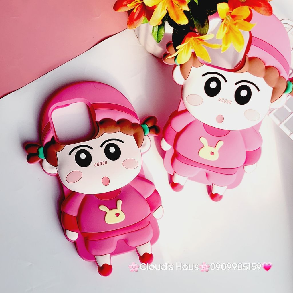Case Ốp điện thoại iPhone Su dẻo Cô Bé Bút Chì Đồ Hồng iPhone 6P/7P/8P/X/Xs/XSMax/11/12/13/14/15/Pro/Promax