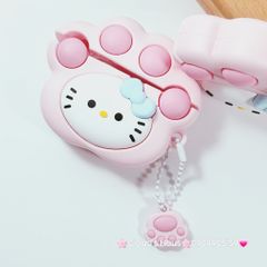 Cover Case Vỏ bảo vệ Airpod Su Dẻo Hello Kitty Cosplay Chân Mèo Kèm Charm Airpod 1/2/3/Pro/Pro2