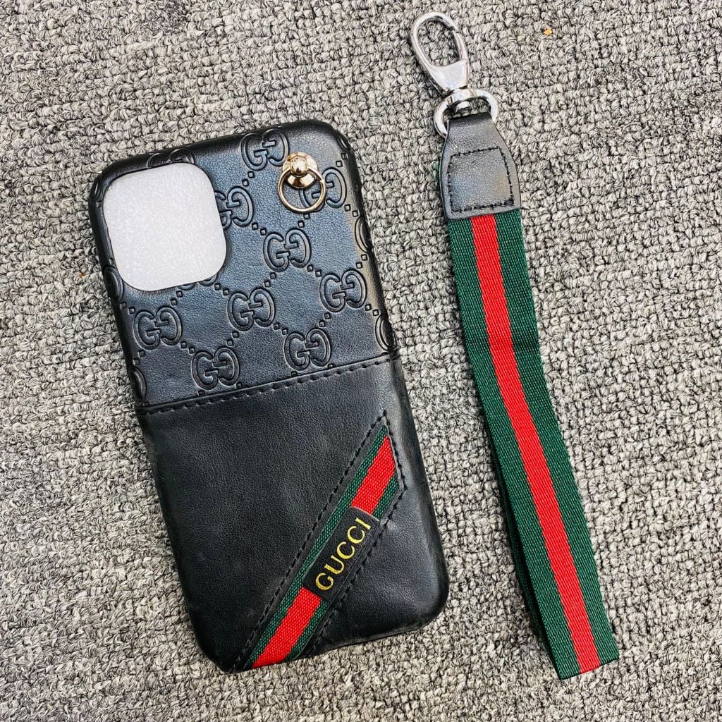 Case Ốp điện thoại iPhone Gucci Đựng card Dây đeo điện thoaj