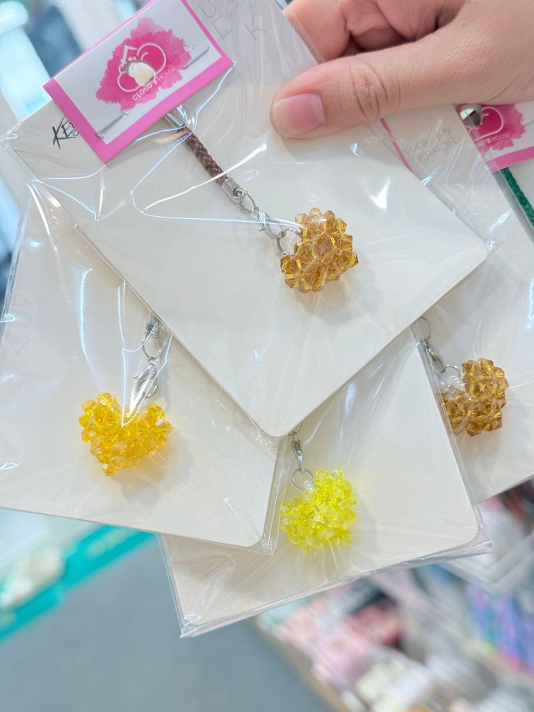 Móc Treo điện thoại đá pha lê, kết cườm Đài Loan ( TAIWAN)