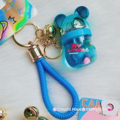 Móc Khoá Bình Nước Bling Bling Tai Mickey & Candy