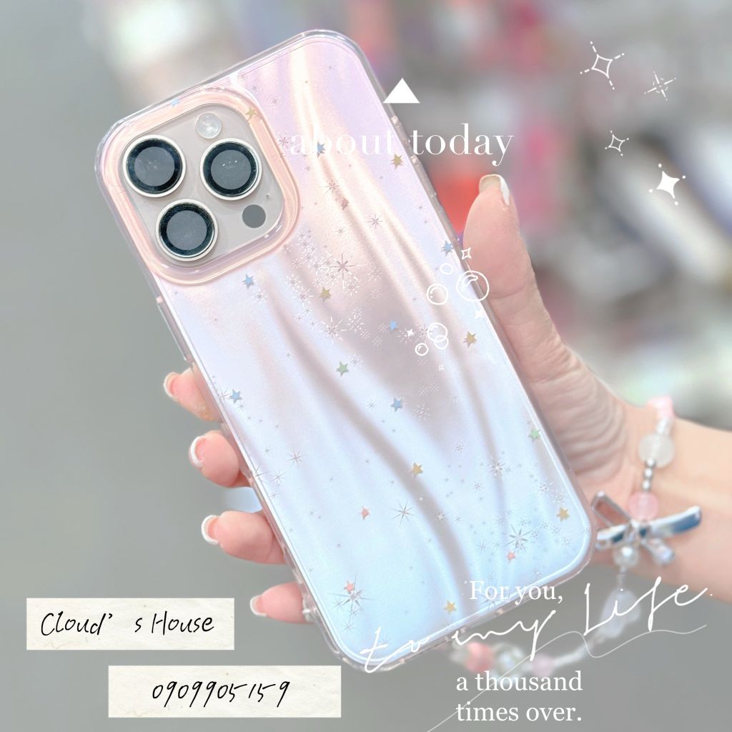 Case Ốp điện thoại iPhone Ngôi Sao Hologram Bling Bling iPhone 13/14/15/16/Pro/Promax