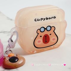 Cover Case Vỏ bảo vệ Airpod Chuột Capybara phao gợn sóng Airpod 1/2/3/Pro/Pro2