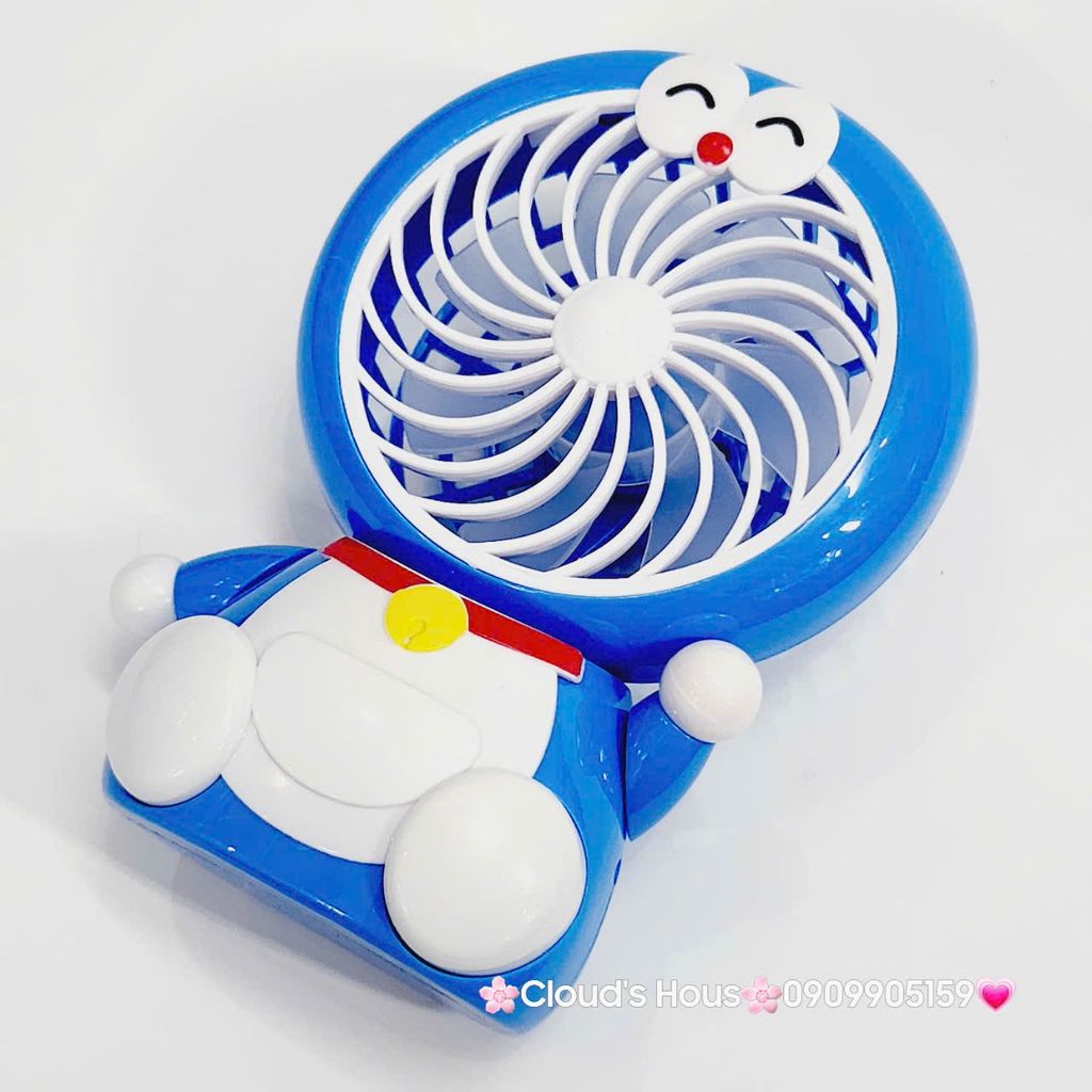 Mini Fan - Quạt Cầm Tay - Để Bàn Doraemon Mập Ngồi