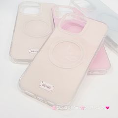 Case Ốp điện thoại iPhone Trong Crytal Magsafe Màu Beige Pastel Case iPhone 12/13/14/15/16/Pro/Promax