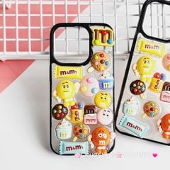 Case Ốp điện thoại iPhone Trong Icon Nổi Kẹo M&M Khổng Lồ iPhone 12/13/14/15/Pro/Promax