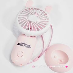 Mini Fan - Quạt Cầm Tay mini mặp tròn Có Đế đỡ