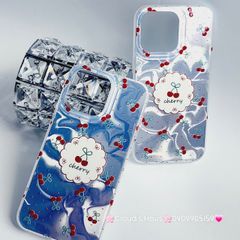 Case Ốp điện thoại iPhone Cherry Ánh Bạc Hologram iPhone 12/13/14/15/Pro/Promax