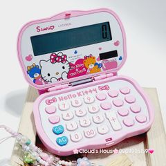 Máy Tính Hello Kitty Gấp Gọn Kèm Lược Gương XD-1104A