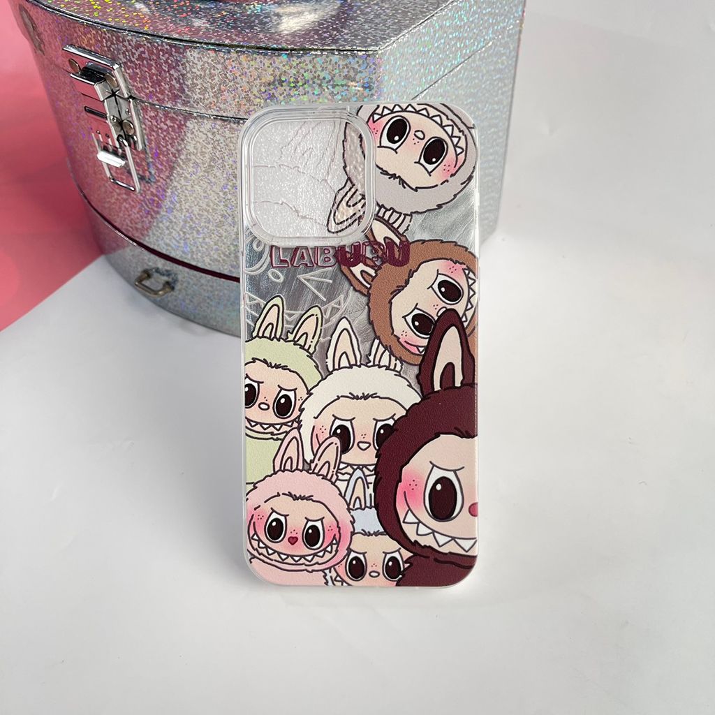 Case Ốp điện thoại iPhone Labubu Version 1 Ánh Lông Vũ Bạc Hologram iPhone 7+/8+/X/XSM/11/12/13/14/15/Plus/Pro/Promax