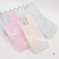 Case Ốp điện thoại iPhone Trong Crytal Magsafe Màu Beige Pastel Case iPhone 12/13/14/15/16/Pro/Promax