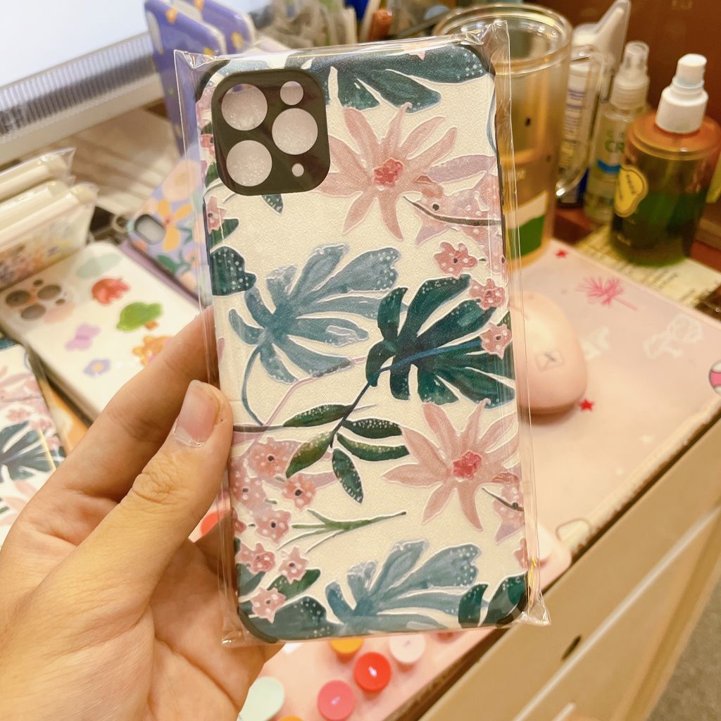 CASE IPHONE HOA Chất Nhám Da