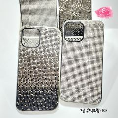 Case Ốp điện thoại iPhone Đính đá Trắng Bling bling sang chảnh iPhone 11/12/13/14/Pro/Promax