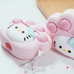 Cover Case Vỏ bảo vệ Airpod Su Dẻo Hello Kitty Cosplay Chân Mèo Kèm Charm Airpod 1/2/3/Pro/Pro2