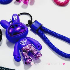 Móc khóa Thỏ Hologram R dây da