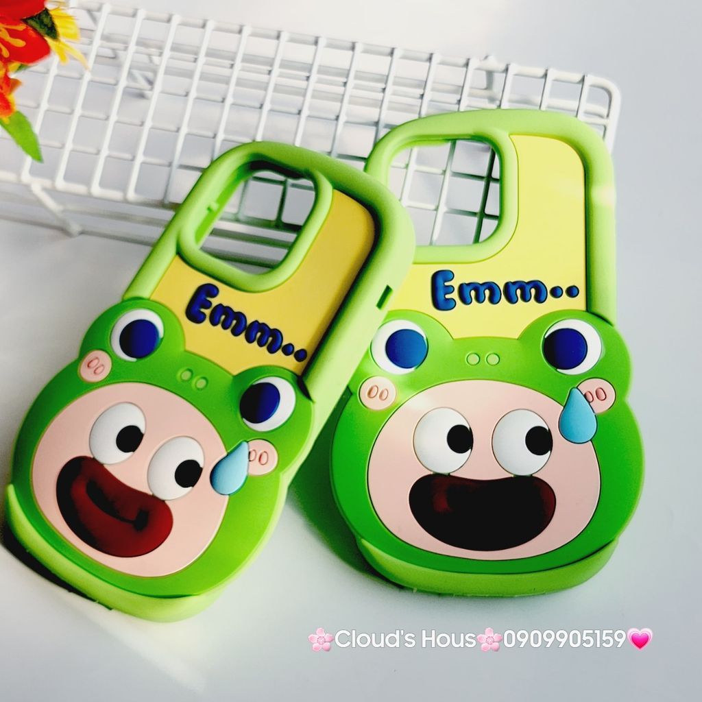 Case Ốp điện thoại iPhone Su dẻo Cosplay Ếch Emm.. iPhone 11/12/13/14/15/Pro/Promax