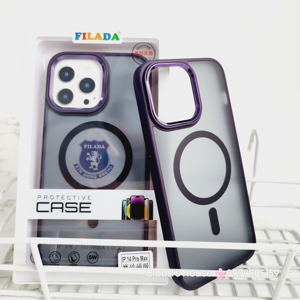 Case Ốp điện thoại Trong lưng nhám Magsafe chính hãng Filada iPhone 11/12/13/14/Plus/Pro/Promax (viền màu)