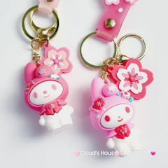 Móc Khoá Hoạt hình Sanrio Tone Trắng Hồng My Melody