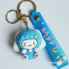 Móc khóa Gấu và Thỏ đầu xù Happy