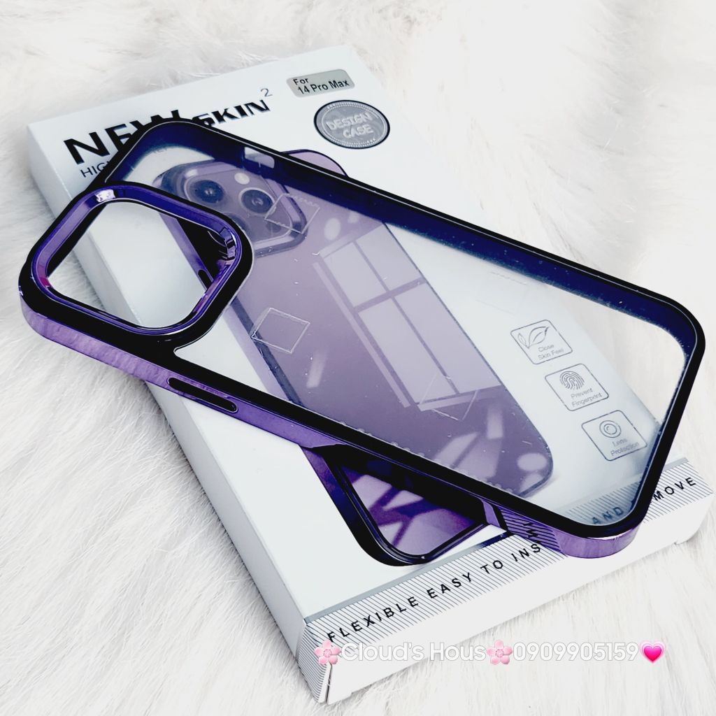 Case Ốp điện thoại iPhone Unique viền xi bóng cứng iPhone 14Promax