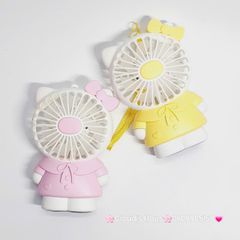 Mini Fan - Quạt Cầm Tay Hello Kitty Mặc Váy siêu kute