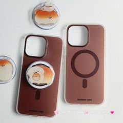 Case Ốp điện thoại iPhone Trong Nhám Magsafe Nâu Zoozoo Case iPhone 12/13/14/15/Pro/Promax