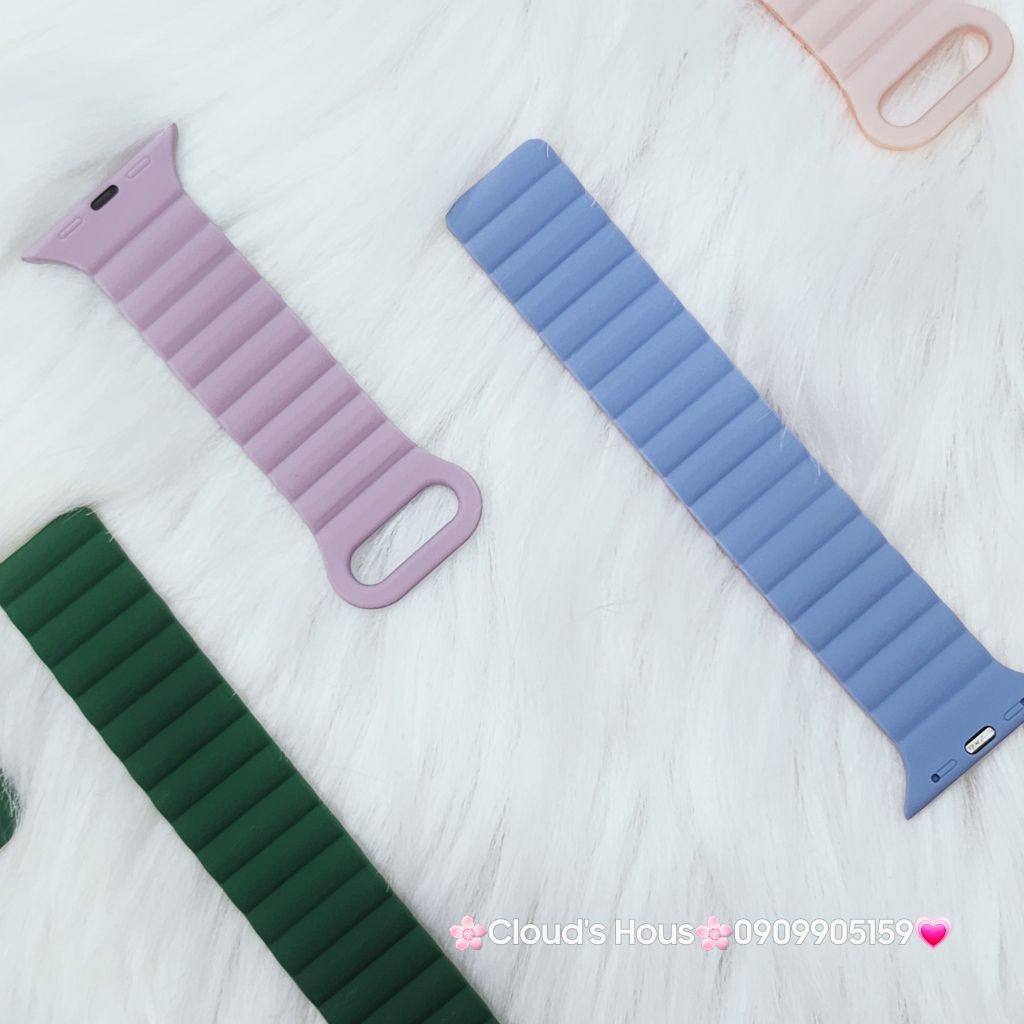 Dây Apple Watch Silicone Basic Chống bẩn Hai màu có nam châm siêu xịn