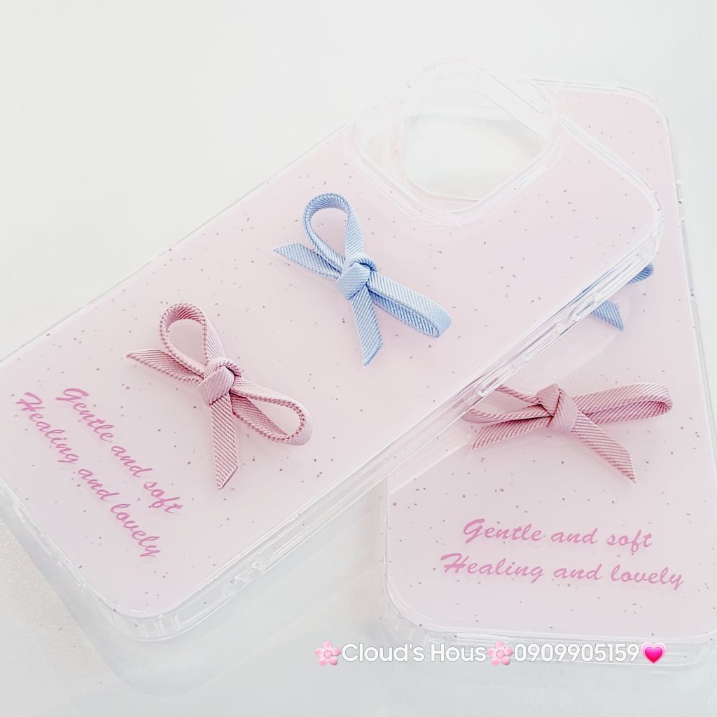 Case Ốp điện thoại iPhone Nơ Hồng nổi iPhone 12/13/14/15/16/Pro/Promax