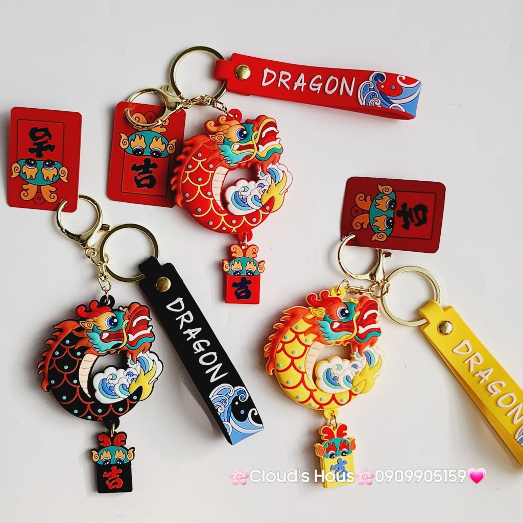 Móc Khóa Rồng Nước Phun Lửa Tết Dragon - TẾT